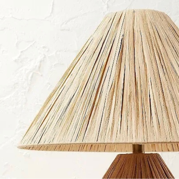 New Opalhouse Jungalow Raffia Table Lamp Boho - Picture 3 of 8